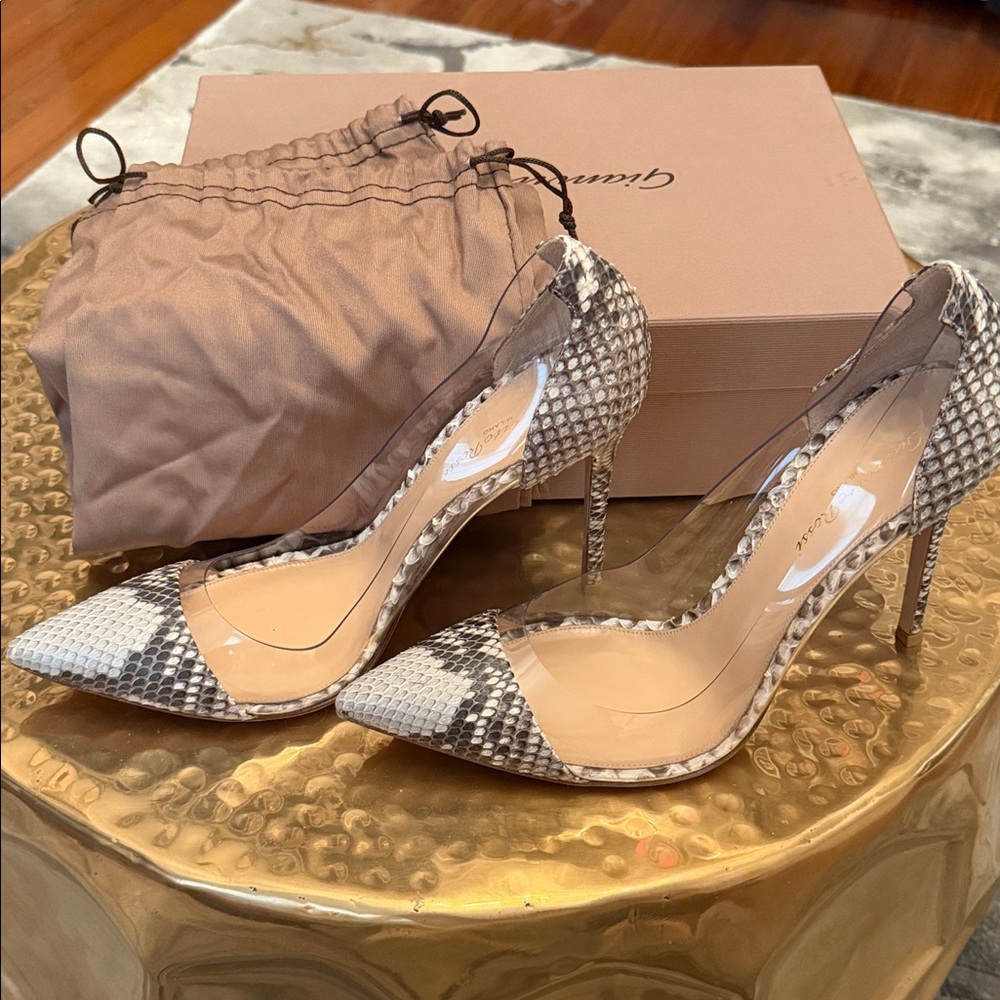 Gianvito Rossi snakeskin PVC pump